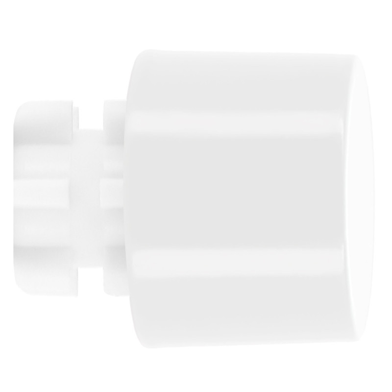 Embout de fermeture pour tringle en métal Horizon Easy Fix Bouchon blanc brillant Ø 20 mm 2 pièces MOBOIS