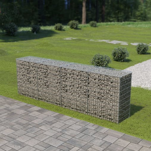 NNEVL Gabion Wall with Covers Galvanised Steel 300x50x100 cm