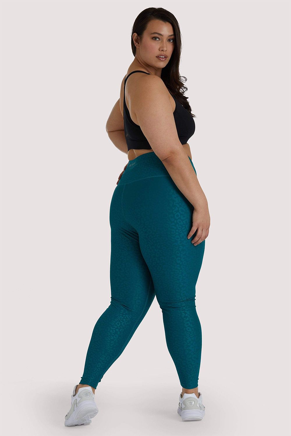 Wolf & Whistle Teal Wet Look Curve 'Leggings'
