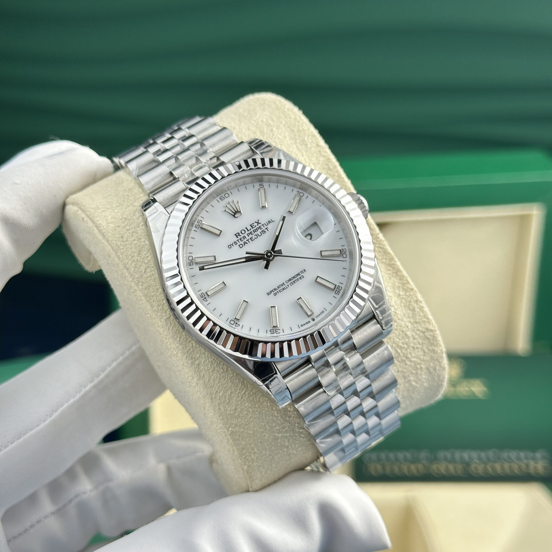 Rolex Datejust 126334 904L Steel White Dial 41mm Jub Super Clone