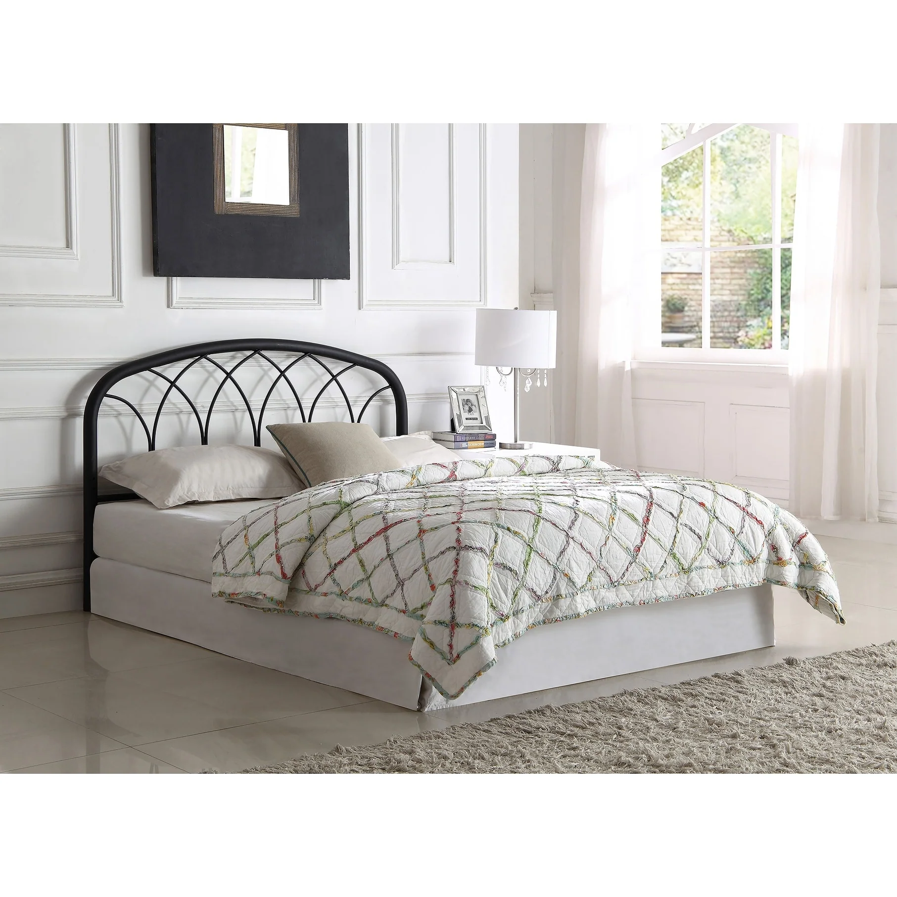 Anderson Metal Queen or Full Open Frame Headboard Black