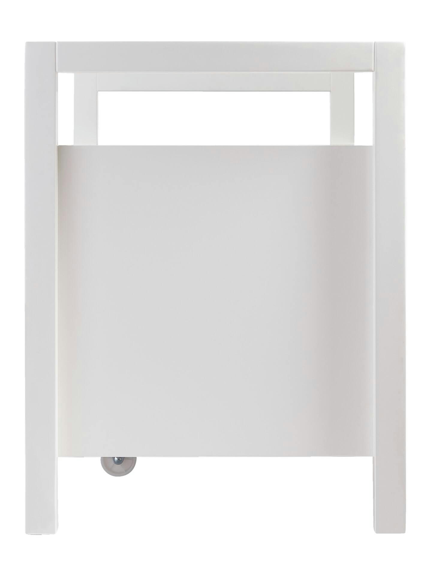 FOR LIVING Pull-Out Storage Bench with Cut-out Handles, 36 x 17 x 22-in, White