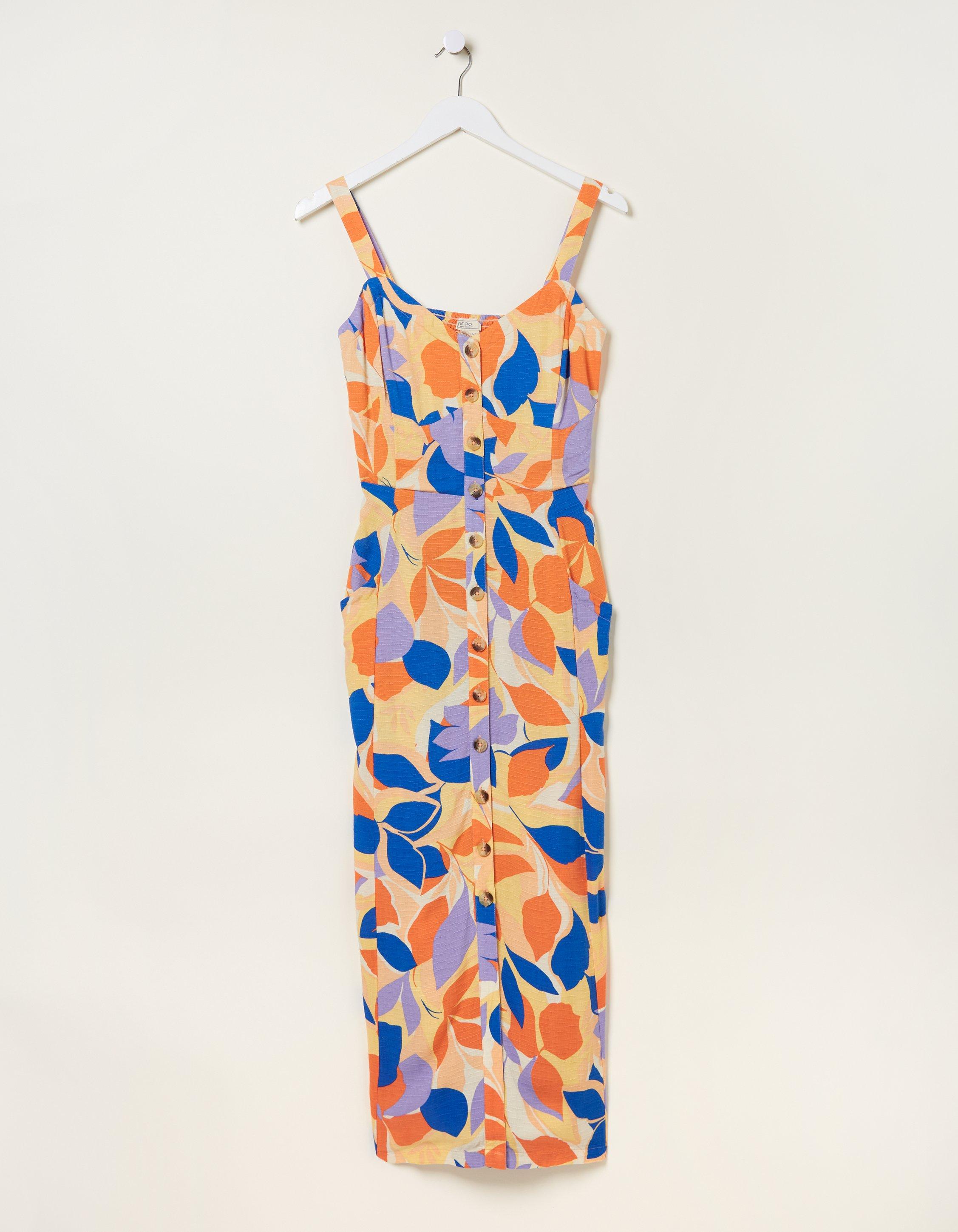 Corey Stencil Floral Midi Dress