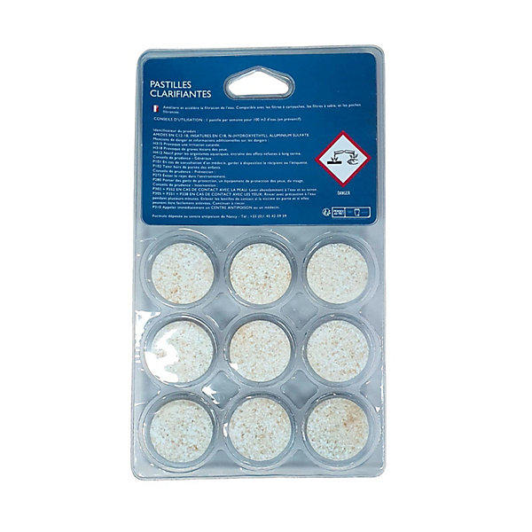 Clarifiant Floculant Pastilles- EDG - Anti Eau troubleSpécial Eau Cristalline - Les 9 Pastilles