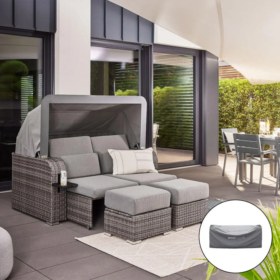 HOME DELUXE loungeset HOLBY met regenhoes