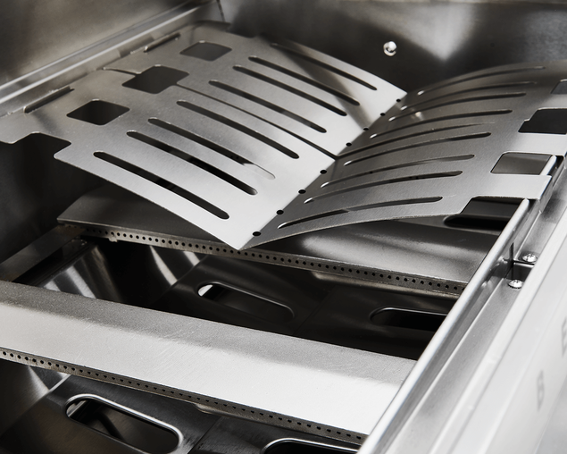 BeefEater 7000 Premium 4 Burner Flame Failure BBQ on Side Burner Cart