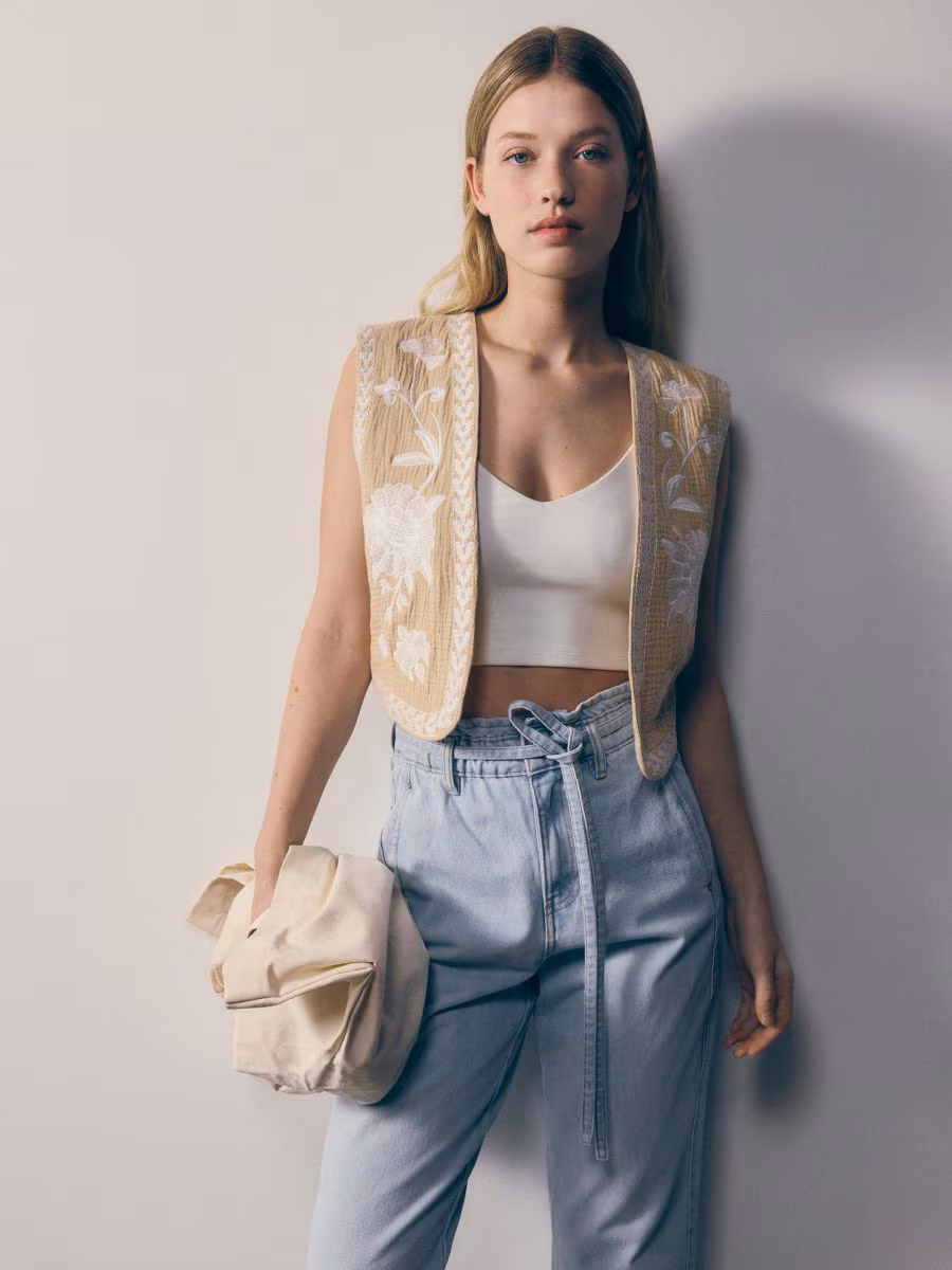 Vest With Embroidery Detailing