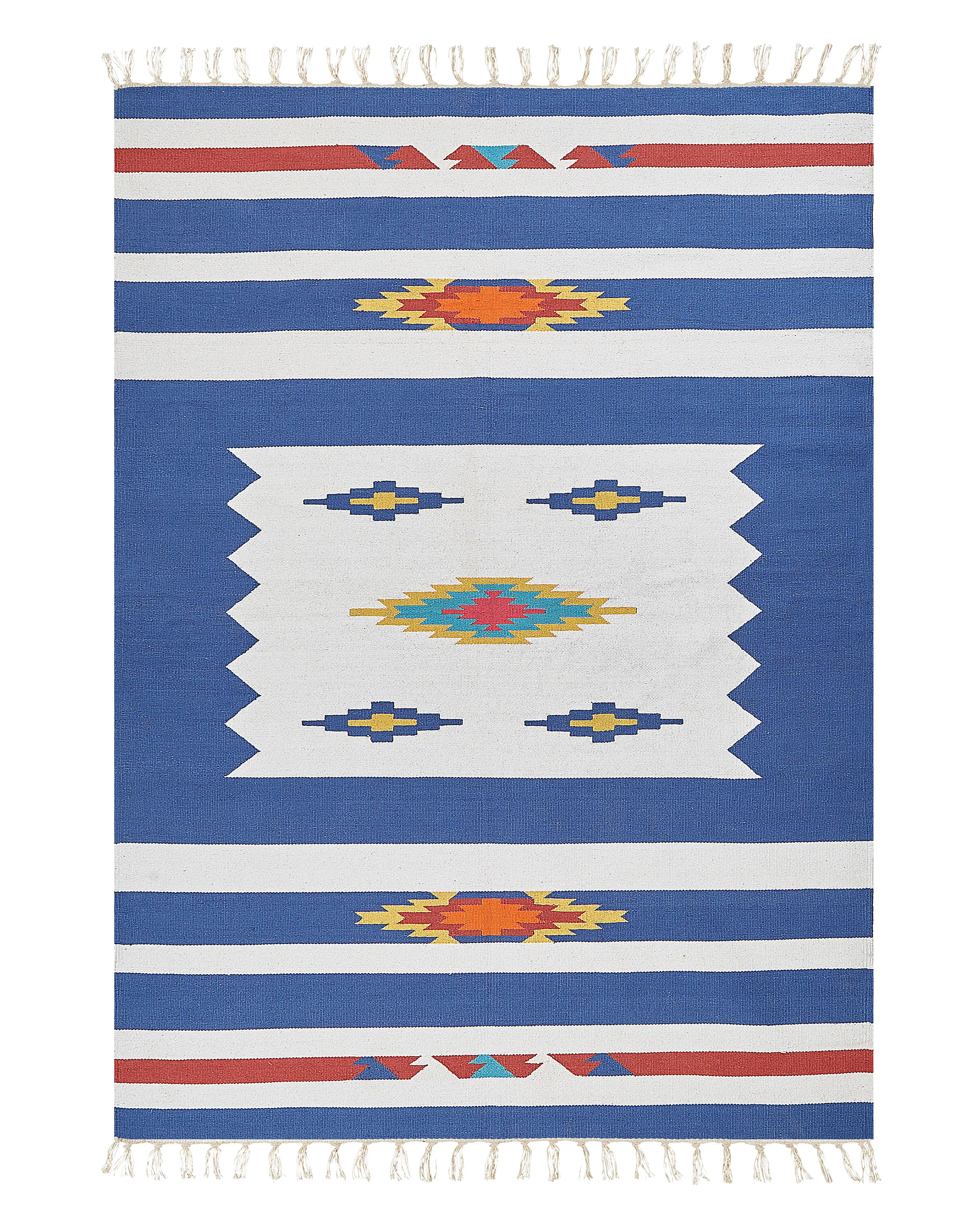 Rug VARSER Multicolour 140 x 200 cm Cotton Kilim