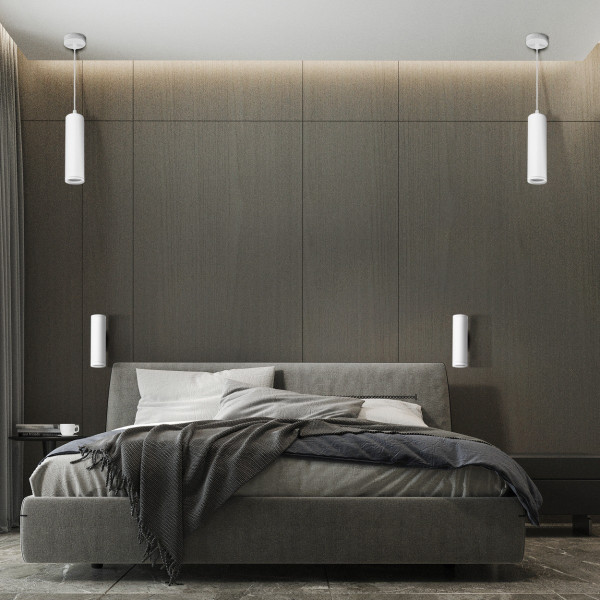 Lampa wisząca biała PARIS 1xGU10x10W wym: 121x8x8 cm Polux