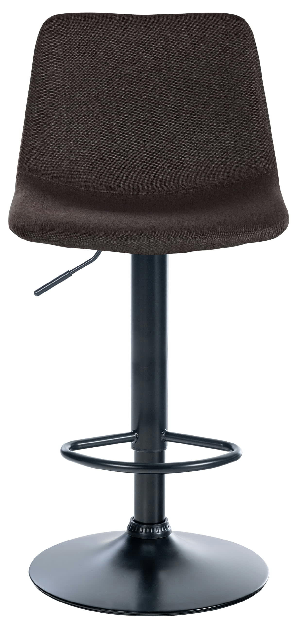 DIVO - Tabouret de bar en tissu ajustable pivotant tissu Taupe