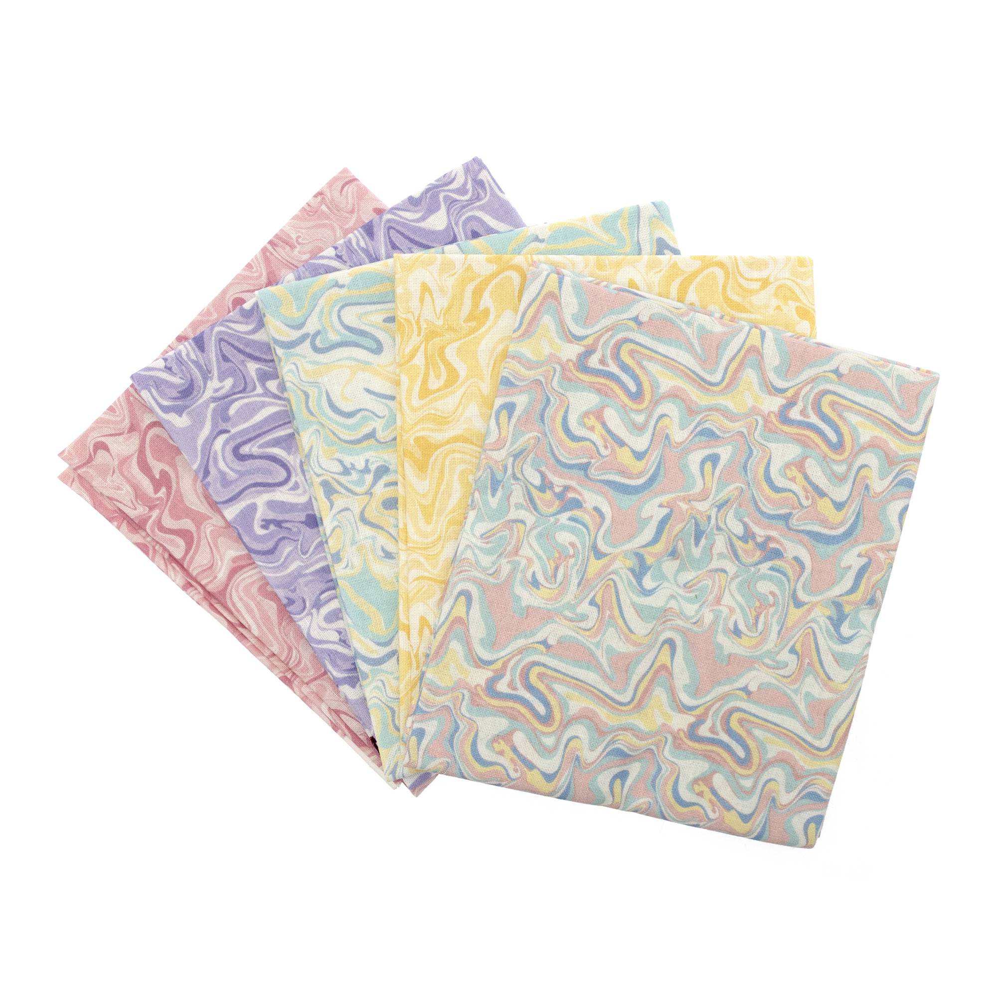 Pastel Mod Moods Cotton Fat Quarters 5 Pack