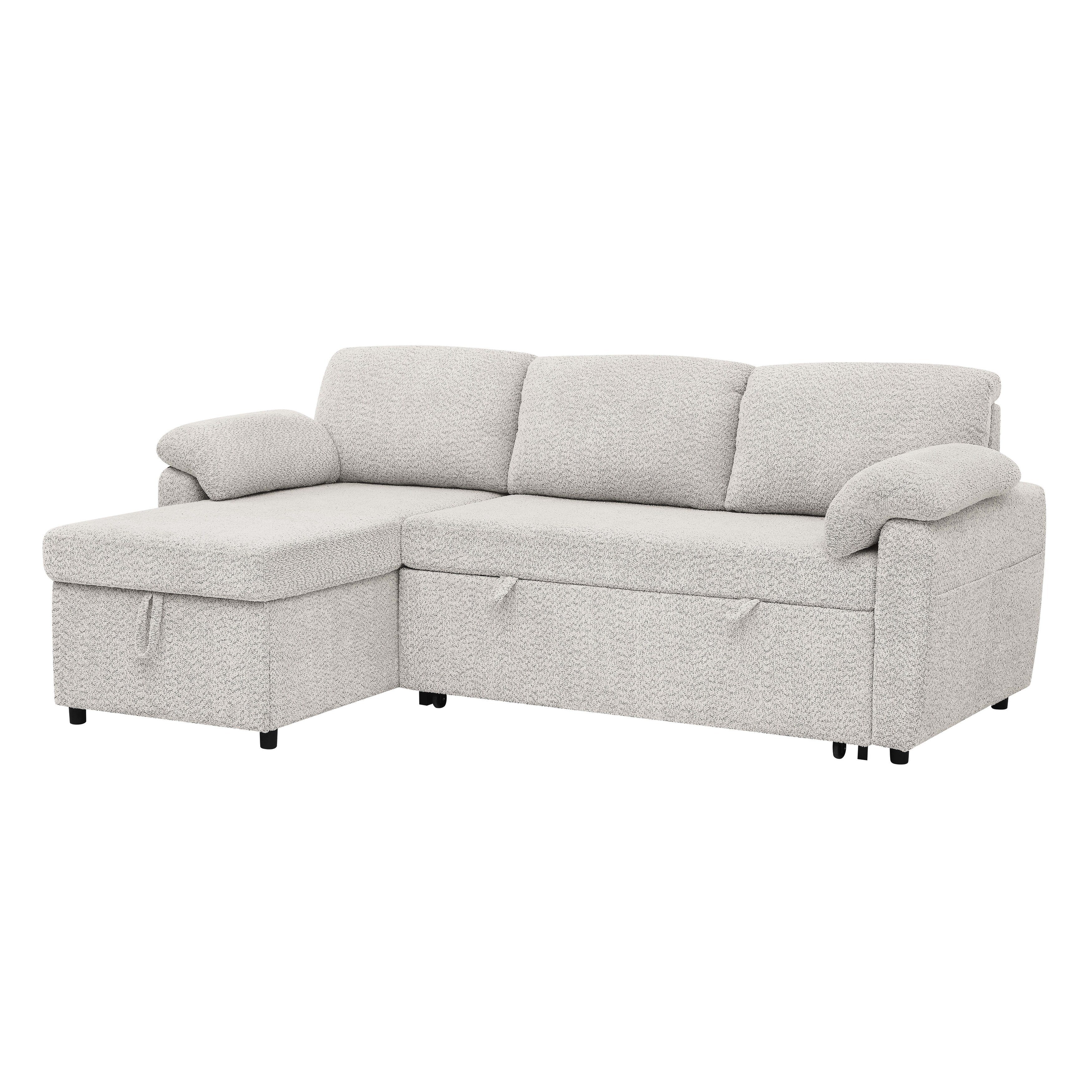 Convertible Sofa Bed - 3-in-1 Pull-Out Sectional with Storage