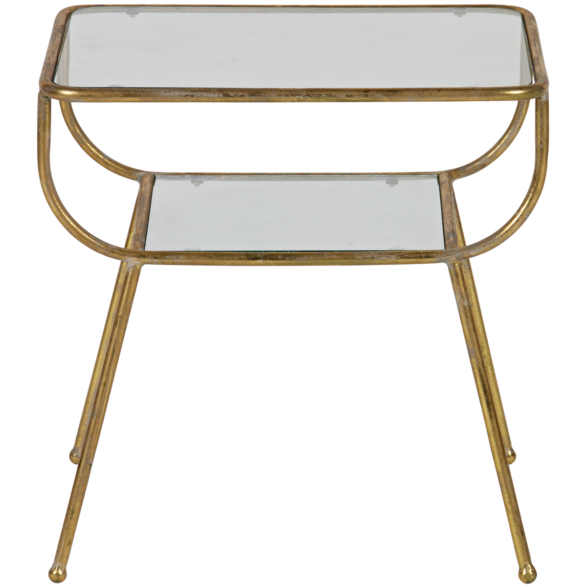 WOOOD bijzettafel Amazing - Metaal - Antique Brass - 47x47x40,5
