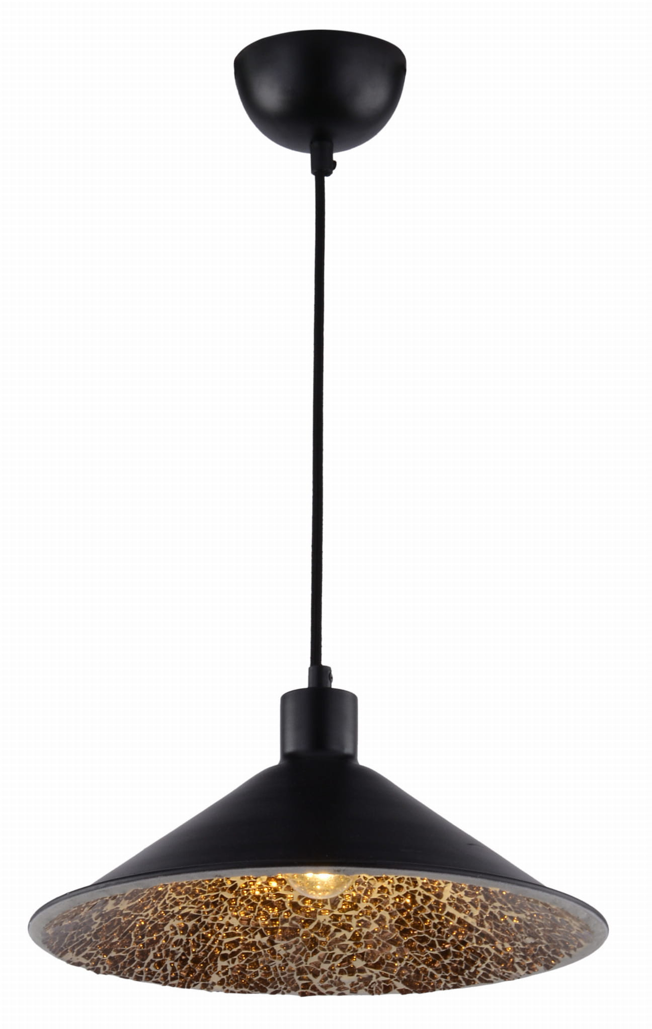 Lampa wisząca czarno-złota SCRIMI 1xE27x60W wym: 125x31x31 cm Candellux