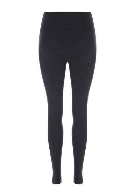 Womens Grey Marl Wide Waistband Leggings
