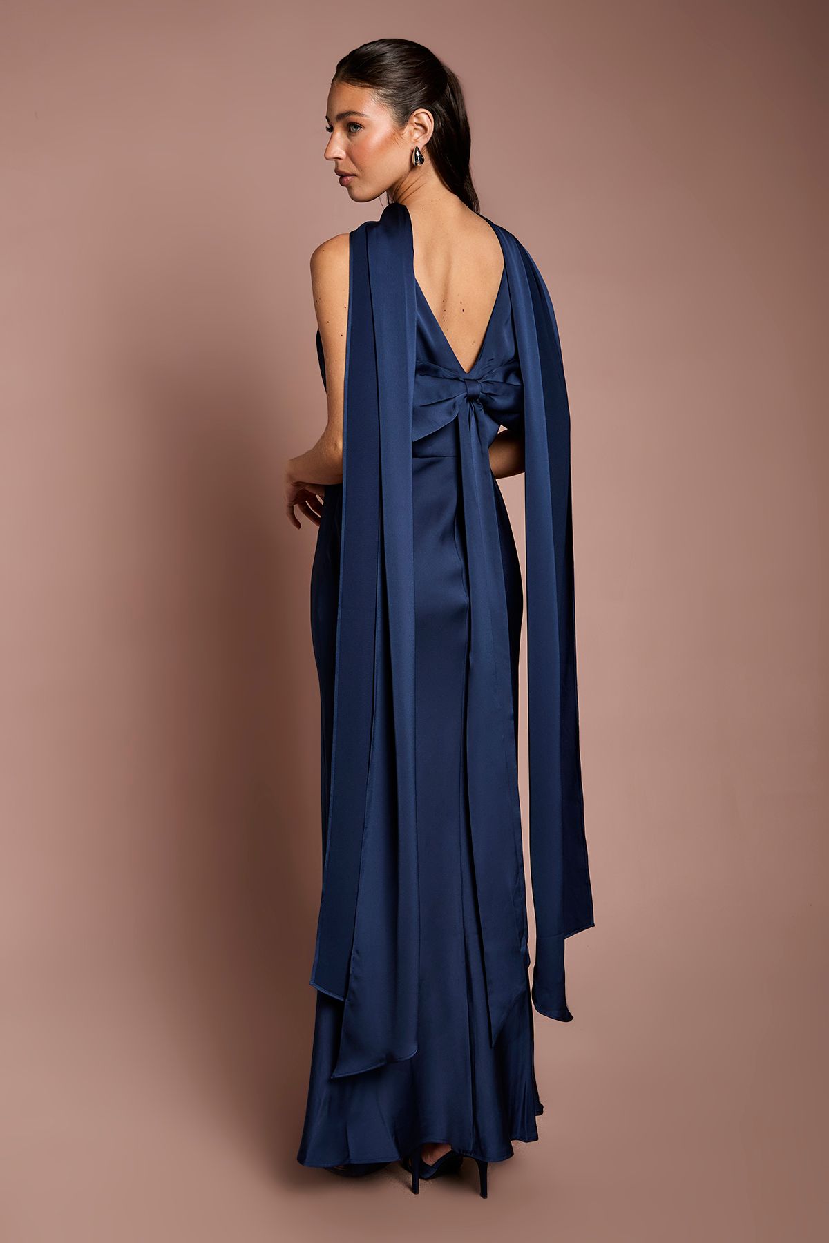 Coast Navy Satin Scarf