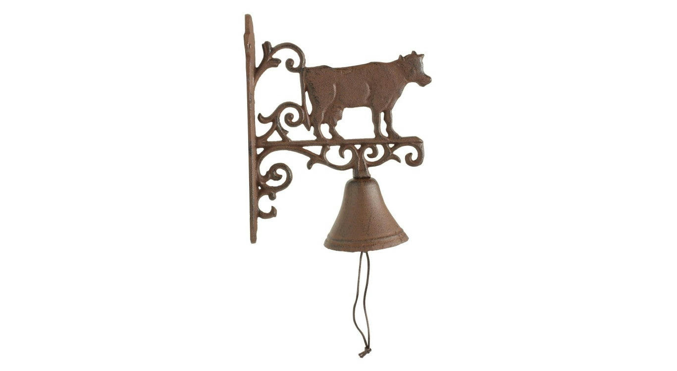 - Cloche Vache Fonte Marron