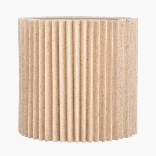 Ruma Natural Linen Hard Pleat Lampshade