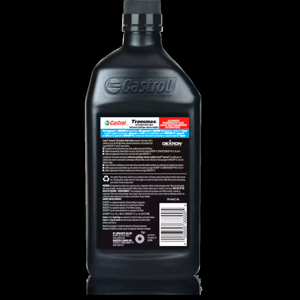 Castrol Transmax Full Synthetic Multi Vehicle ATF, Assorted Sizes