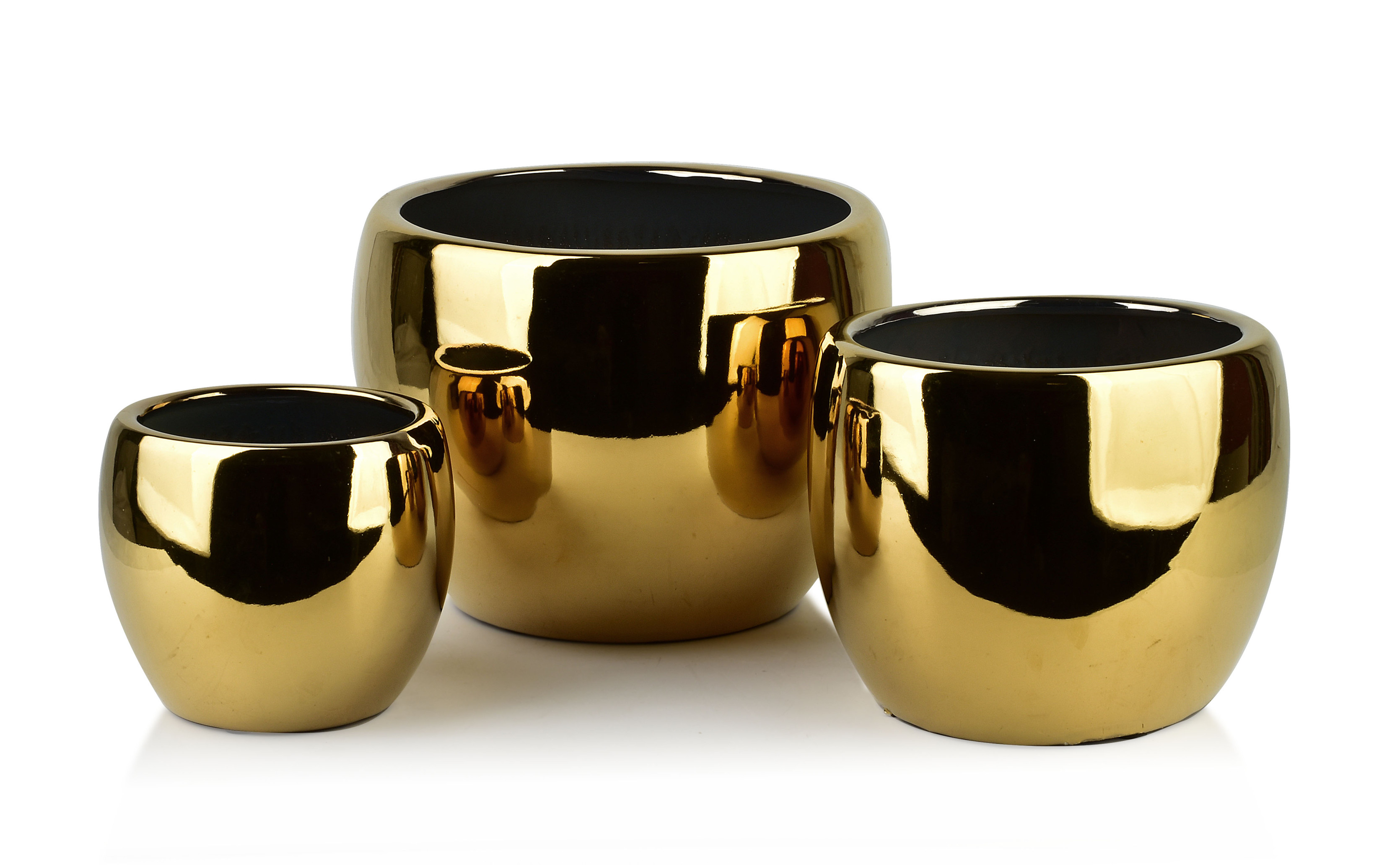 NEVA GOLD Komplet 3 osłonek ceramicznych 37x29,5/28x24,5/20,5x19,5cm