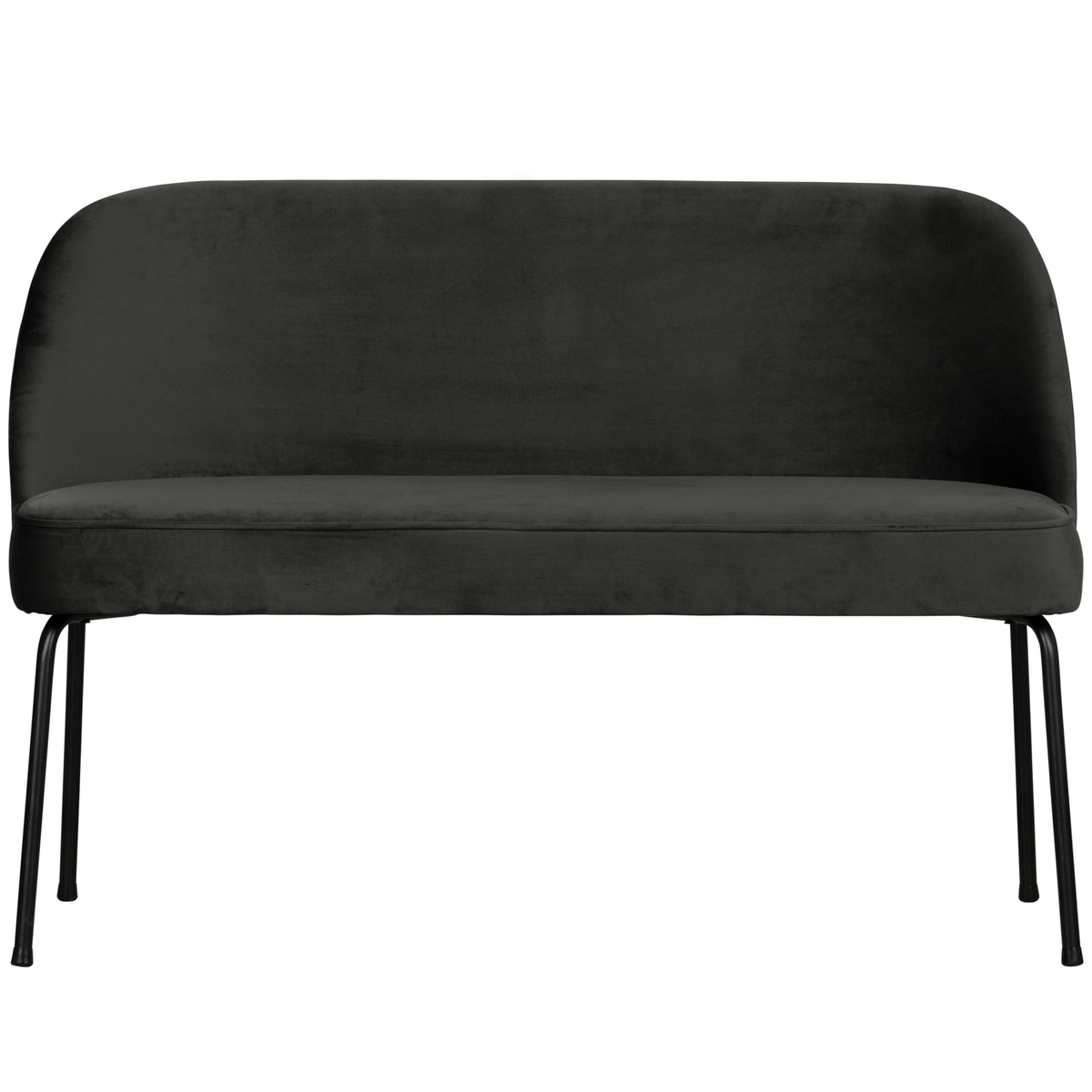 WOOOD eetbank Vogue- Velvet - Zwart - 82,5x120x59