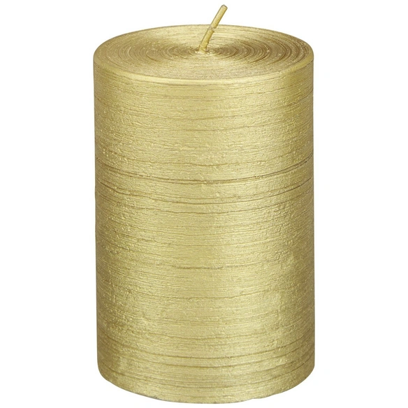 Stumpenkerze, »Glory«, HxØ: 100x68 mm, goldfarben, gegossen