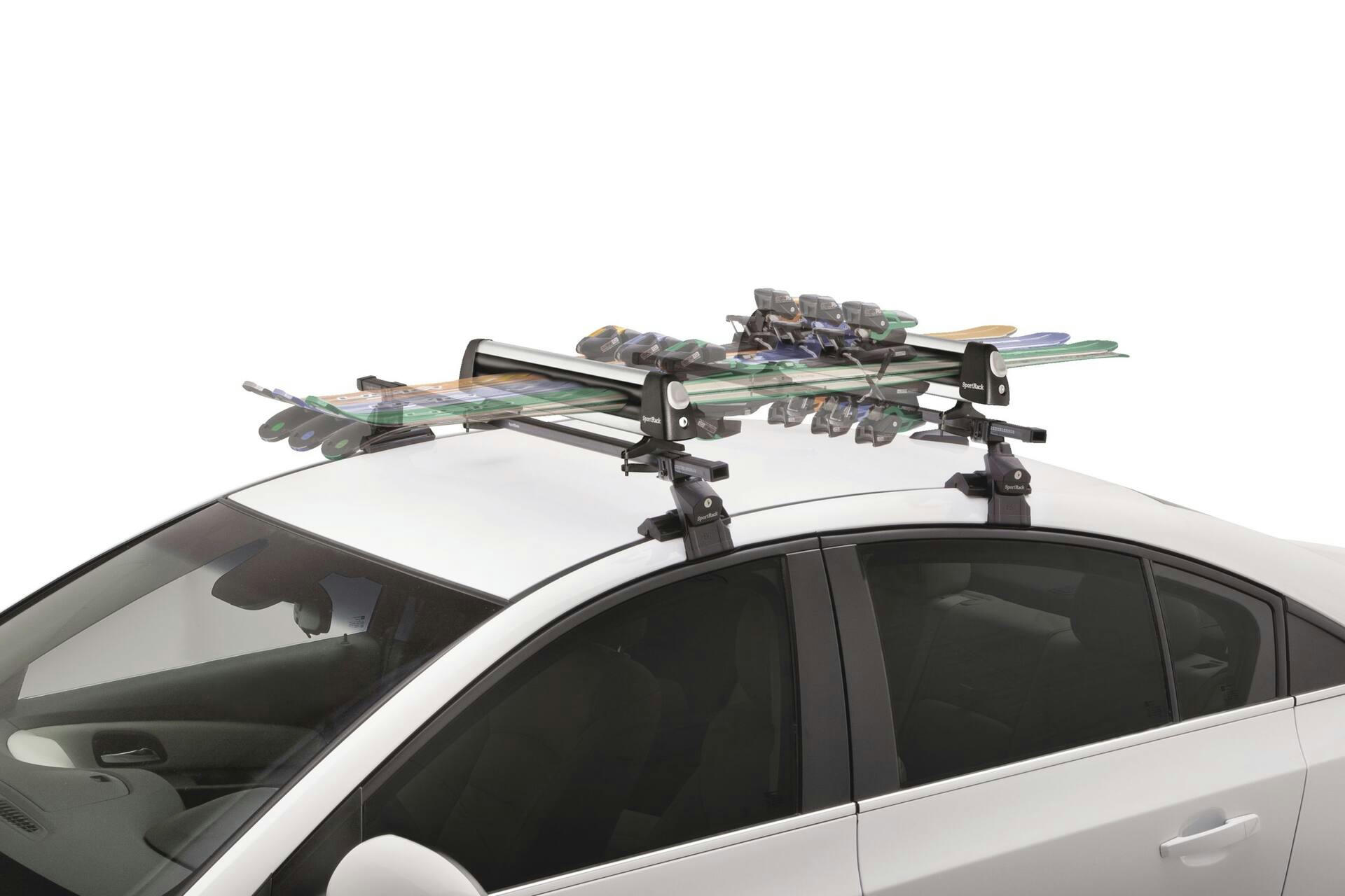 SportRack Universal Groomer Deluxe Ski & Snowboard Rack, Silver