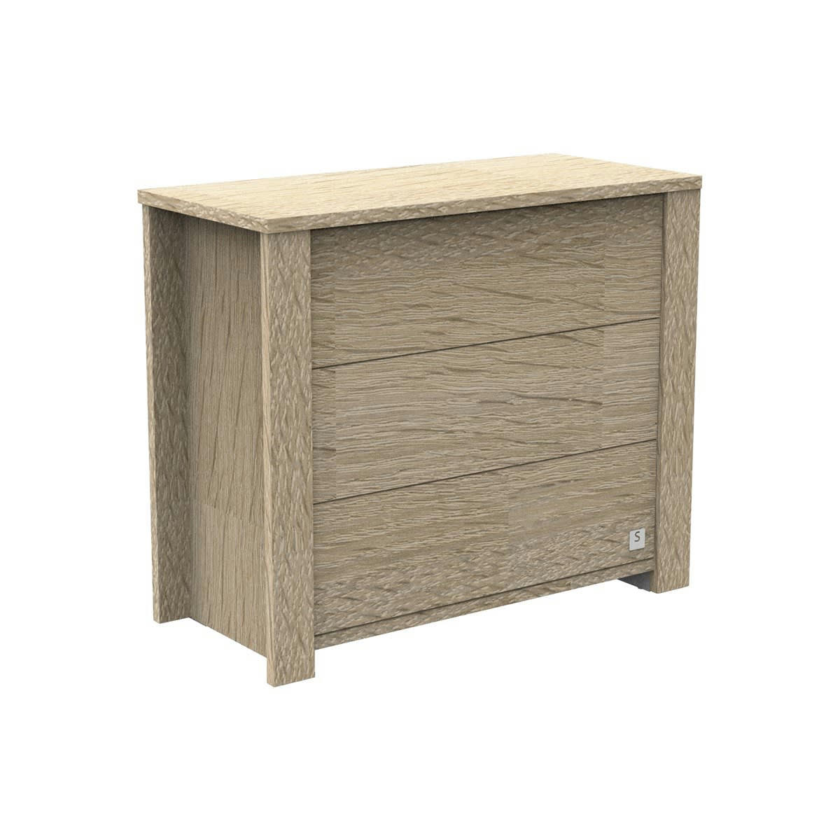 ANTONIN - Commode 3 tiroirs couleur bois