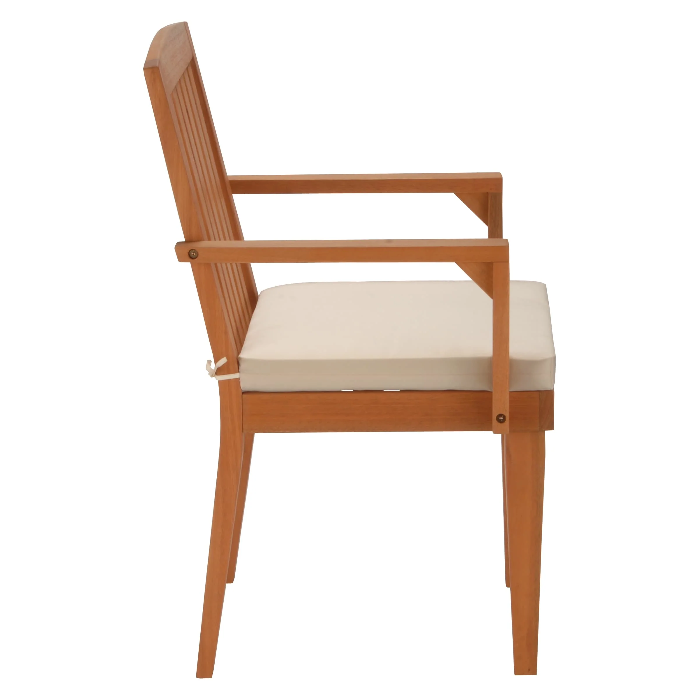 Eucalyptus Grandis Wood Dining Armchair, Beige by National Tree Company - N/A