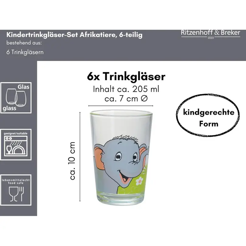 Becher 6er-Set Afrika
