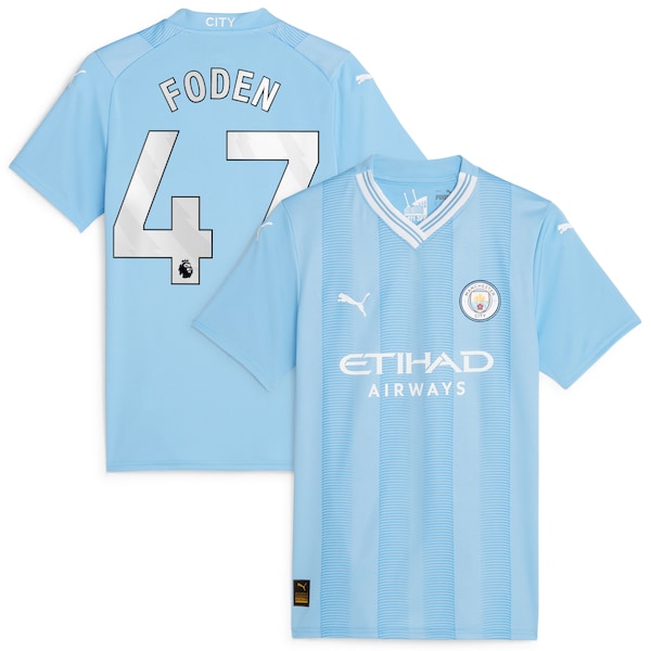 Phil Foden Manchester City Puma Women's 2023/24 Home Replica Player Jersey - Sky Blue