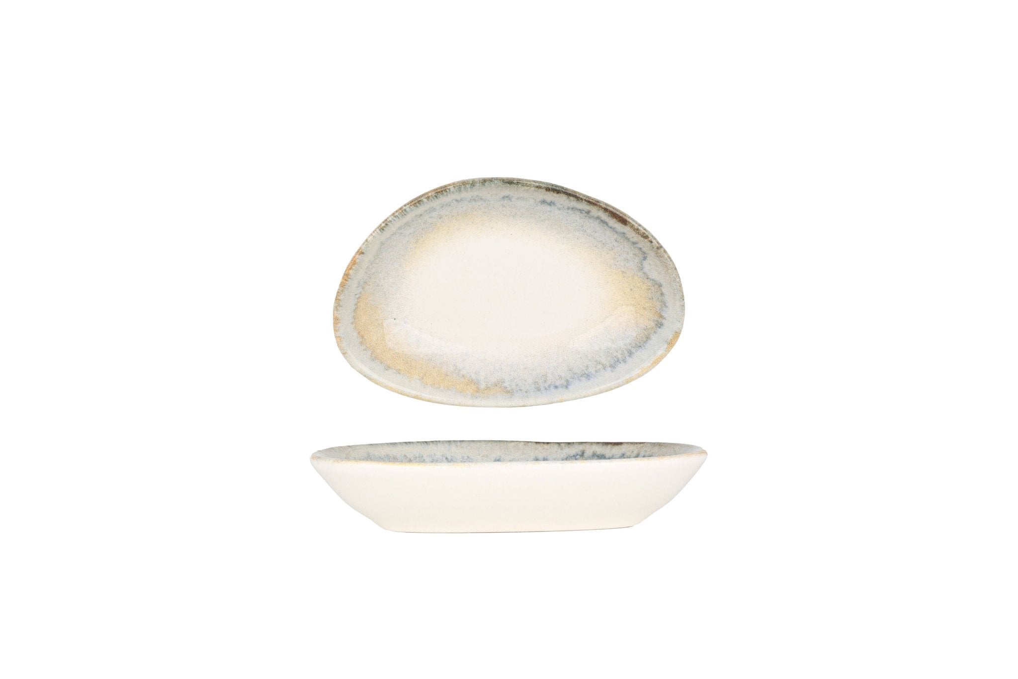 Bonna Serveerschaal - Knidos - Porselein - 12x8 cm - set van 2