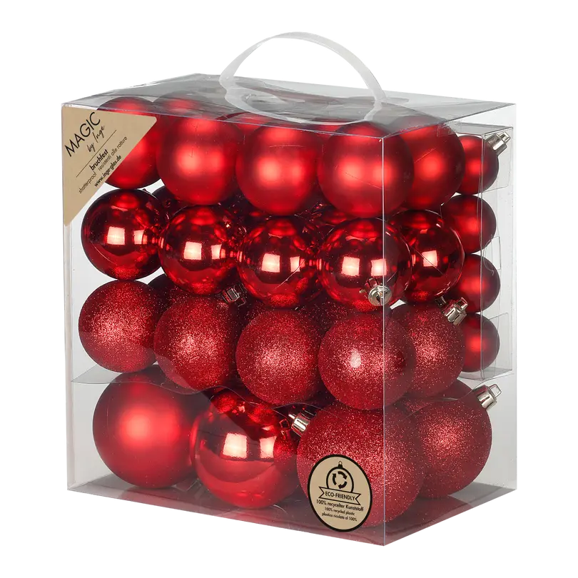 Weihnachtskugel-Set 54-teilig Magic