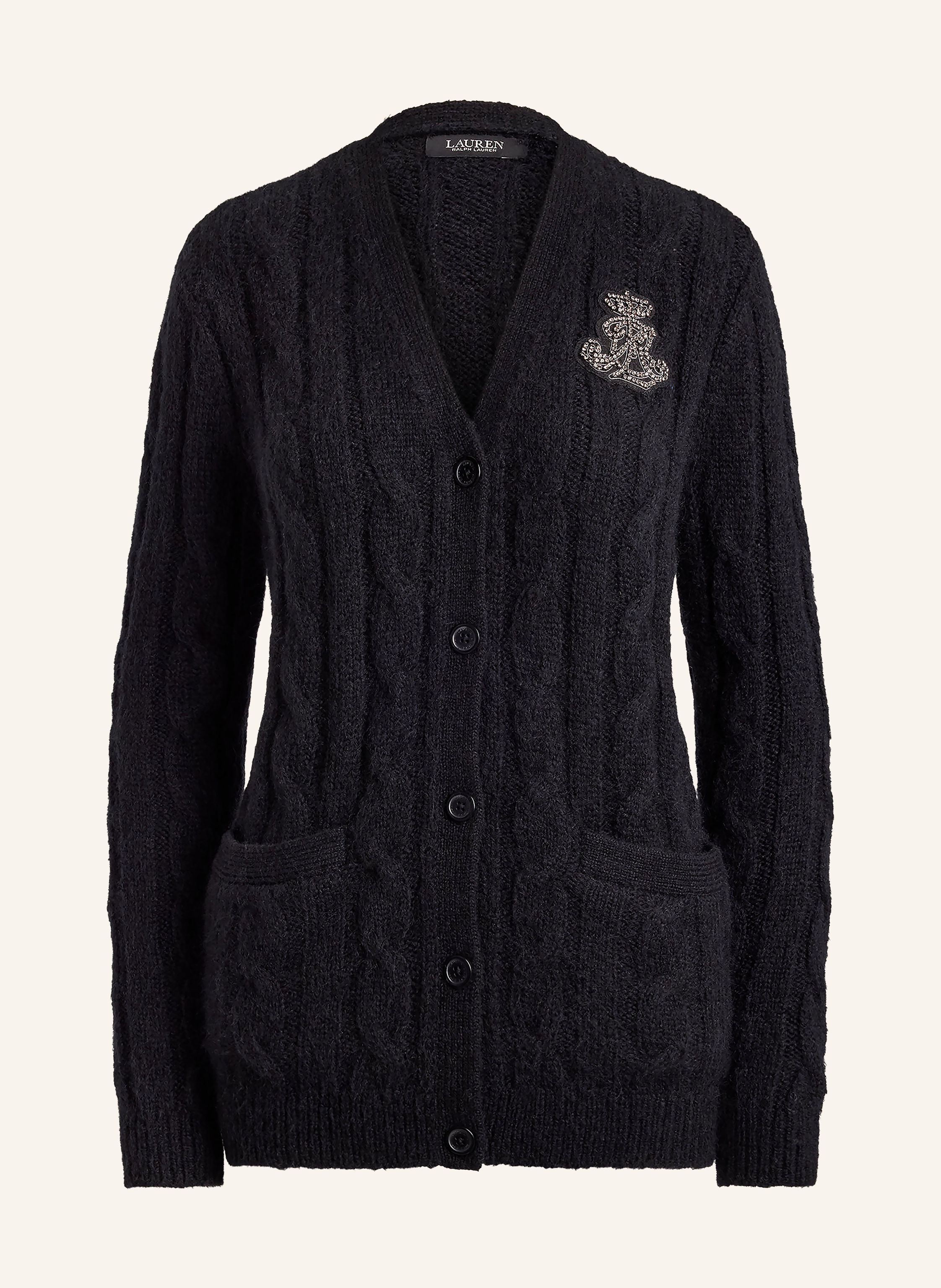 LAUREN RALPH LAUREN Strickjacke mit Schmucksteinen