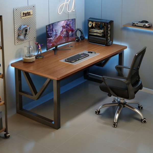 Nowoczesne biurko komputerowe ciemny buk loft 120 cm