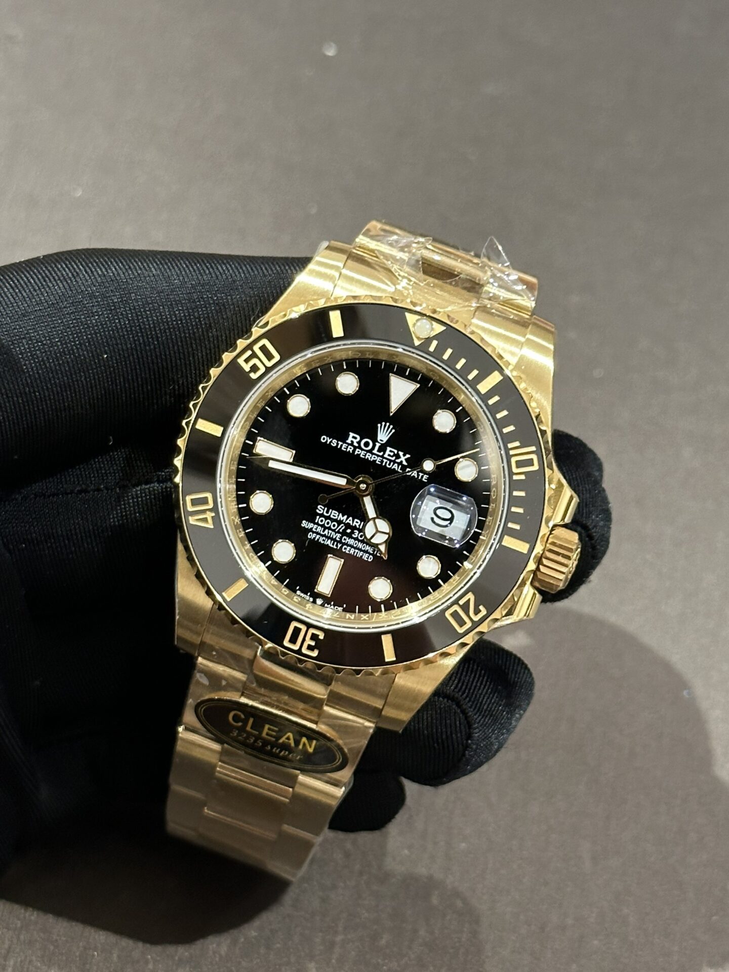 Rolex Submariner 116618LN YG Plated Black Dial 40mm Oyster Super Clone