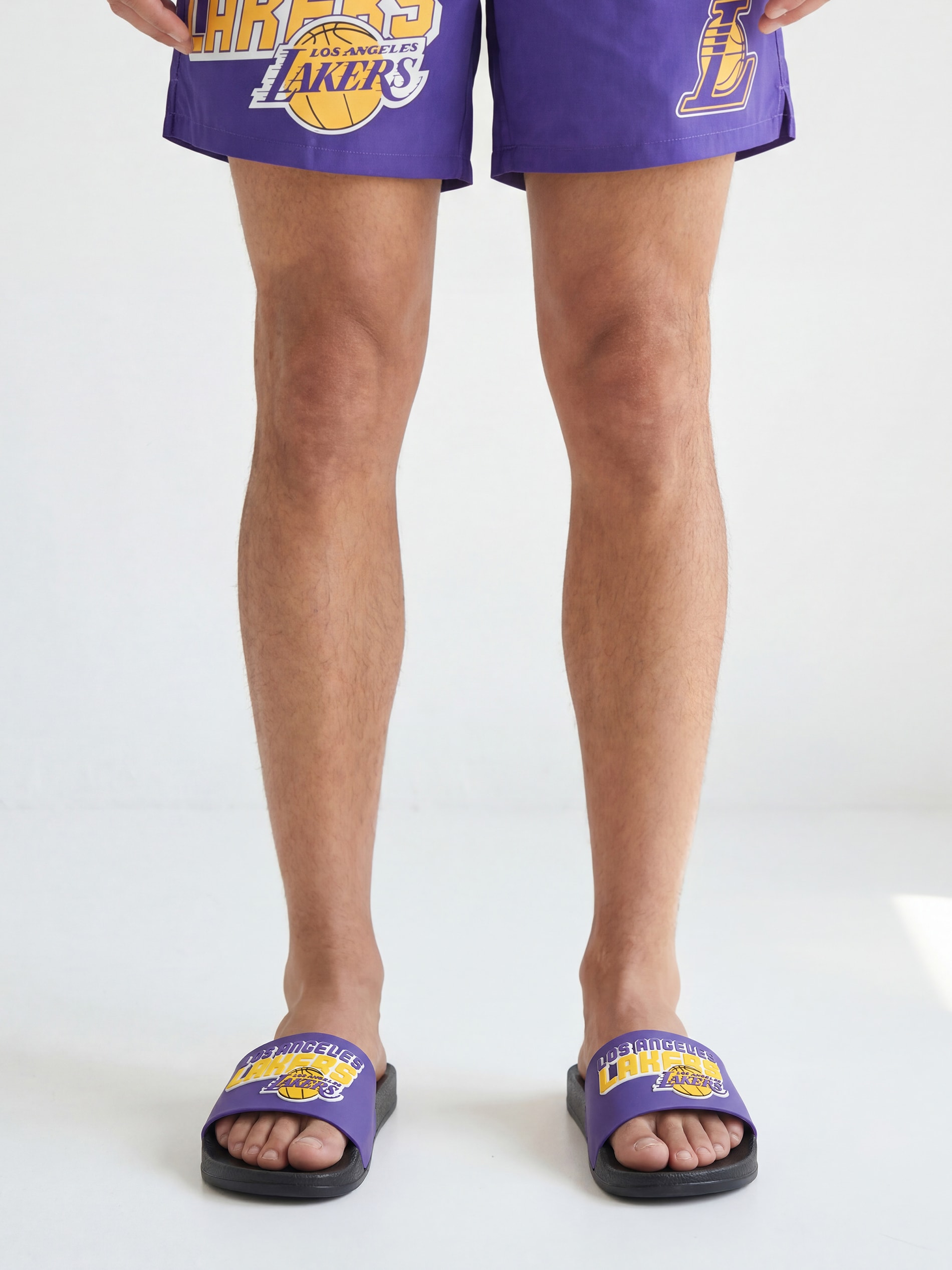Klapki z napisem Los Angeles Lakers NBA