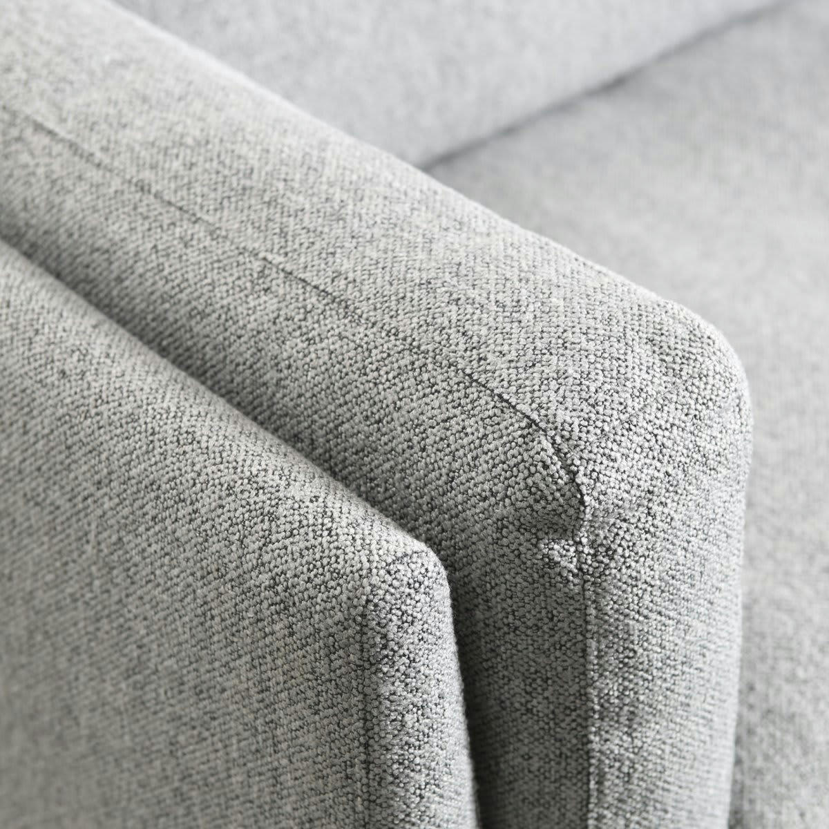 LIPOUR - Canapé moderne 2 places en tissu gris