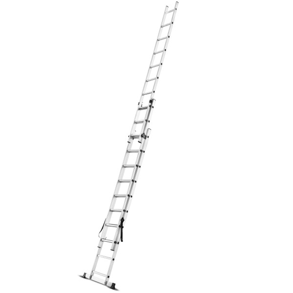 Drabina Aluminiowa 3x12 stopni Wielofunkcyjna Uniwersalna 150 kg 8,1m