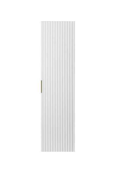 Colonne de salle de bain, Blanc, 35 x 136 x 27 cm, poignée dorée