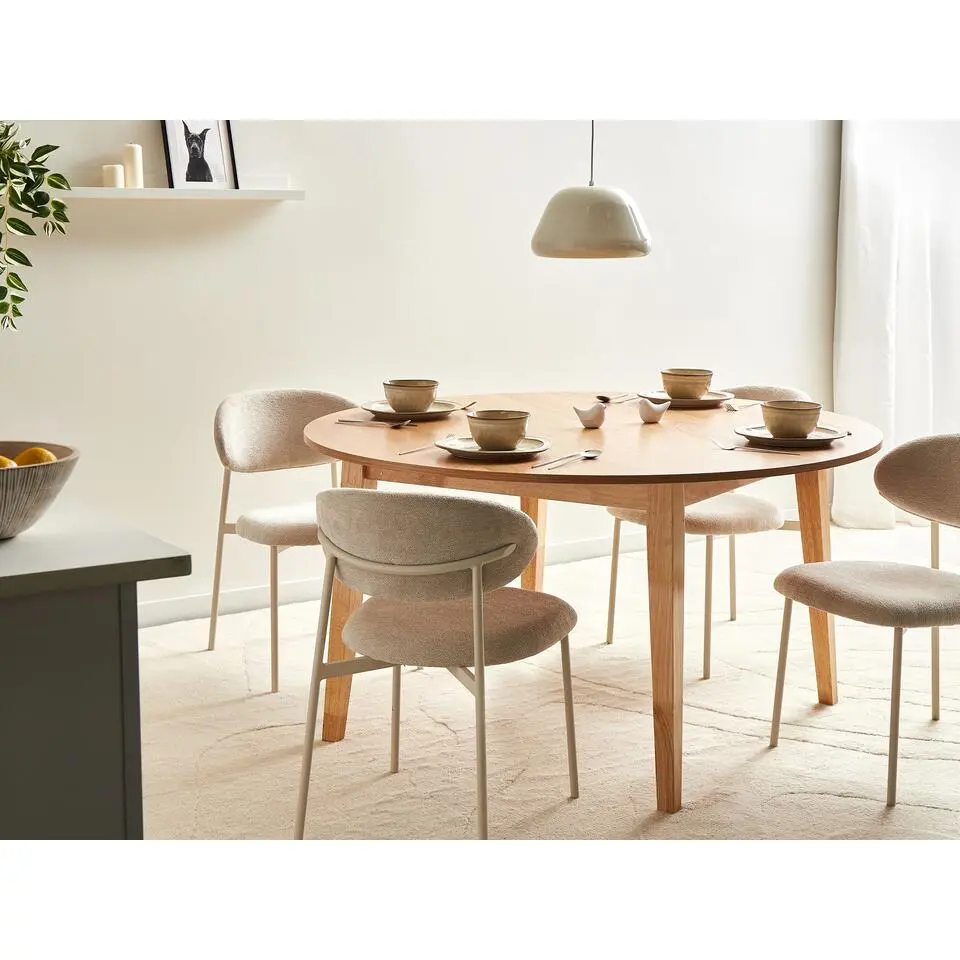 HUNTLEY - Eettafel - Lichtbruin - 140 cm - MDF