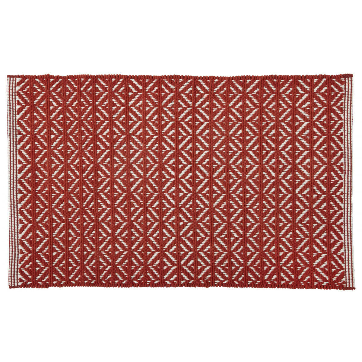 FOLK COLORS - Tapis de bain en polycoton fantaisie terracotta 50x80cm