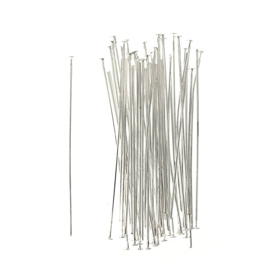 Silver Plated Ball Headpins 50 Pack