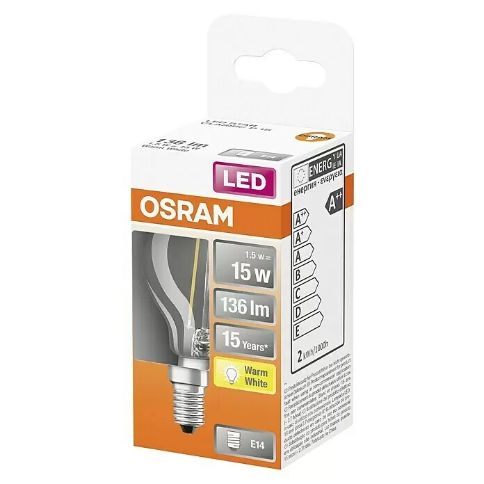 LYSPÆRE OSRAM ST CLAS LED E14 1,6W