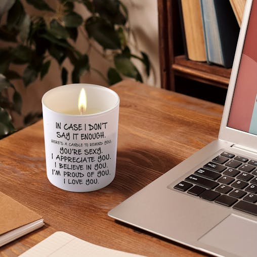 NNETM Lavender Scented Soy Candle with Glass Jar