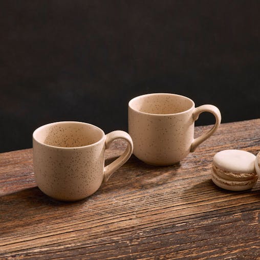 Leaf & Bean Aster 4 Piece Espresso Cup Set 100ml Natural