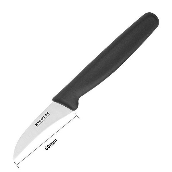 Couteau Bec d'Oiseau Noir 65 mm - Hygiplas