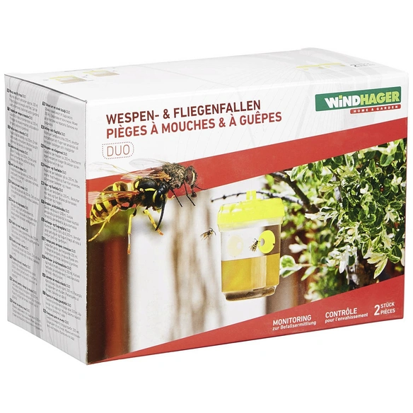 Wespen- und Fliegenfalle, Kunststoff, 2 Stk.