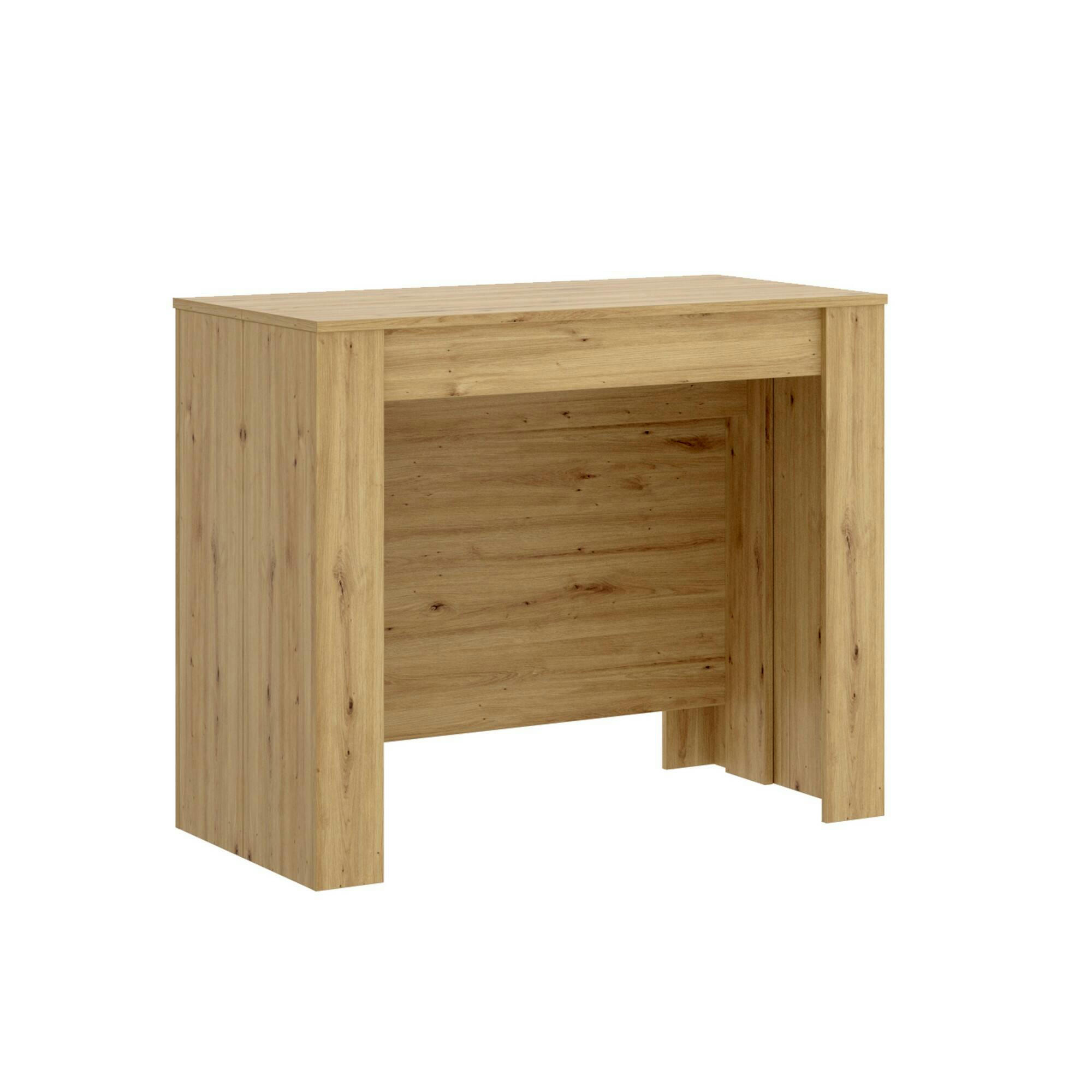 DBIRAGH - Table à rallonge effet bois chêne noueux 54/239x90