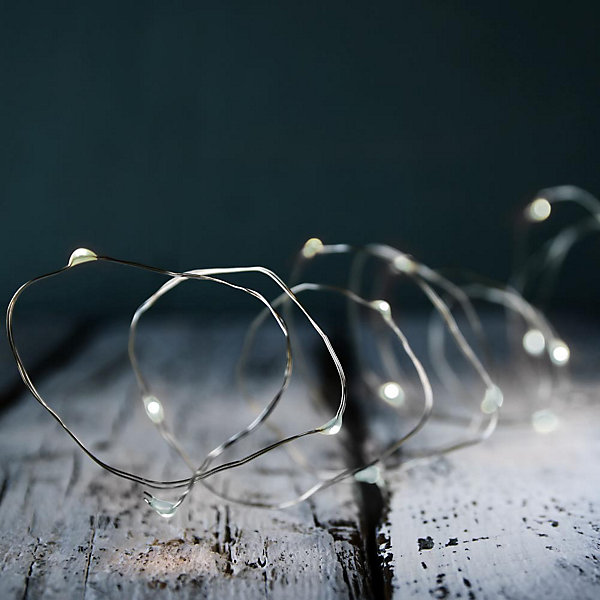 Guirlande lumineuse intérieur 2m blanc froid 20 led à piles - feeric lights &christmas